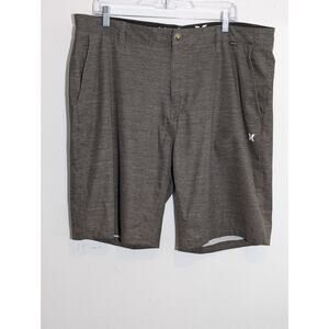 Hurley Shorts Mens Heather Brown/Green Hybrid Chinos Outdoor Golf Surf SZ 38